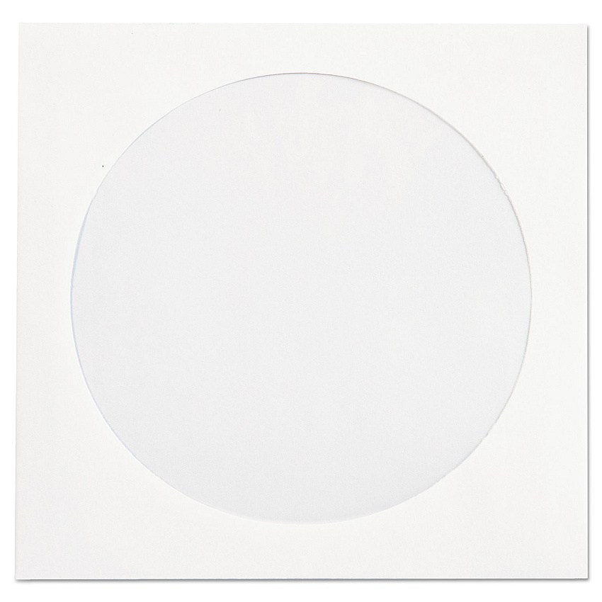Quality Park CD/DVD Sleeves, 1 Disc Capacity, White, 250/Box (62905)