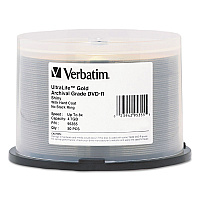 Verbatim UltraLife Gold Archival Grade DVD-R, 4.7 GB, 16x, Spindle, Gold, 50/Pack (95355)