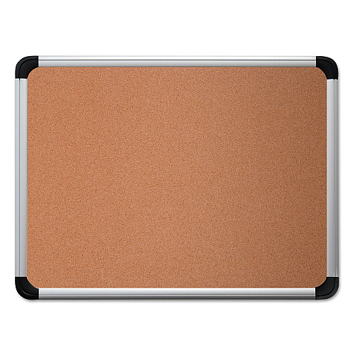 Universal Cork Board with Aluminum Frame, 36 x 24, Tan Surface (UNV43713)