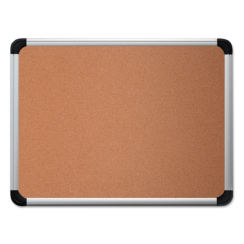 Universal Cork Board with Aluminum Frame, 36 x 24, Tan Surface (UNV43713)