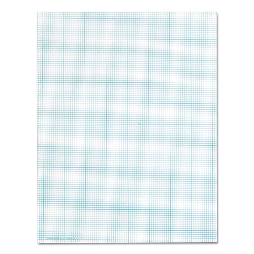TOPS Cross Section Pads, Cross-Section Quadrille Rule (10 sq/in, 1 sq/in), 50 White 8.5 x 11 Sheets (35101)
