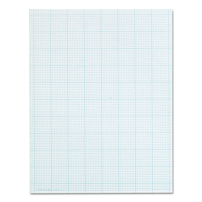 TOPS Cross Section Pads, Cross-Section Quadrille Rule (10 sq/in, 1 sq/in), 50 White 8.5 x 11 Sheets (35101)