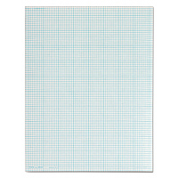 TOPS Cross Section Pads, Cross-Section Quadrille Rule (8 sq/in, 1 sq/in), 50 White 8.5 x 11 Sheets (35081)