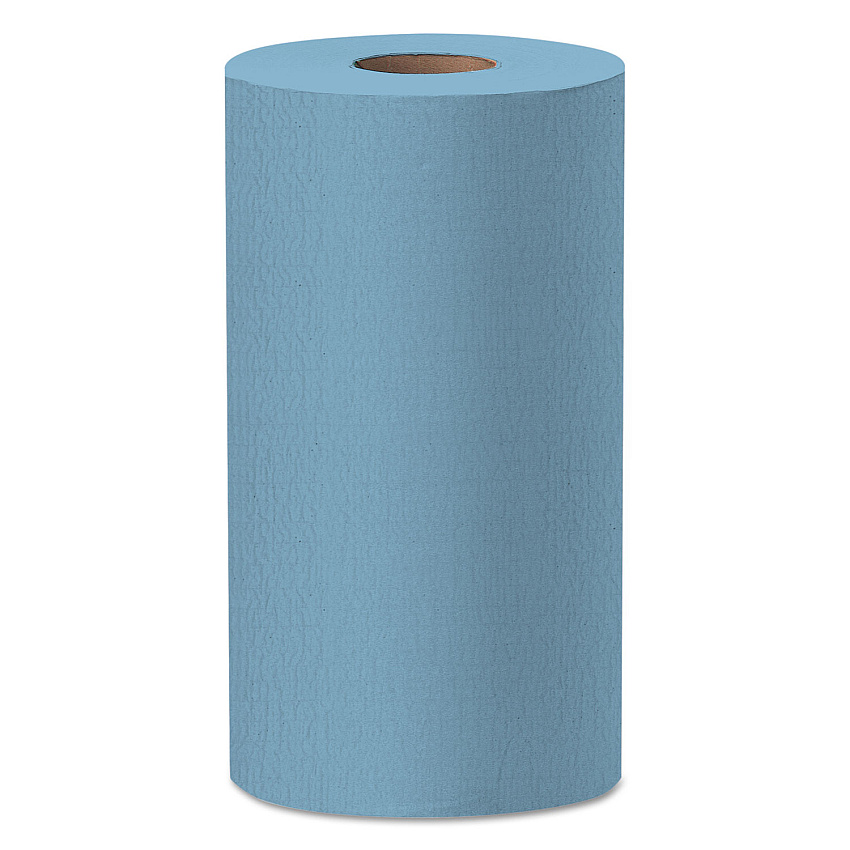 WypAll General Clean X60 Cloths, Small Roll, 13.5 x 19.6, Blue, 130/Roll, 6 Rolls/Carton (35431)