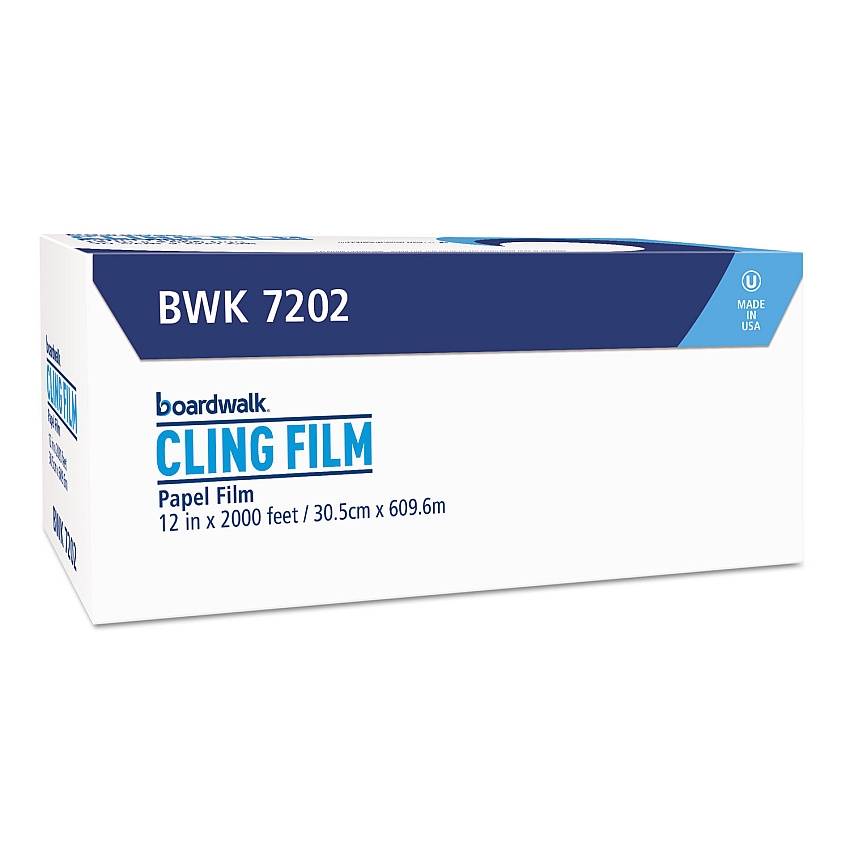 Boardwalk&reg; PVC Food Wrap Film, 12" x 2000-ft. Roll, 1 per Carton (BWK7202)