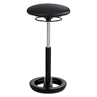 Safco Twixt Extended-Height Ergonomic Chair, Supports Up to 250 lb, 22" to 32" Seat Height, Black Seat, Black Base (3001BV)