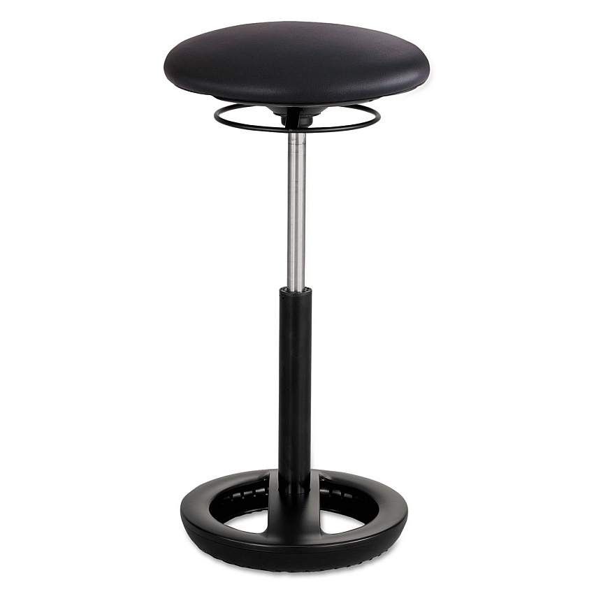 Safco Twixt Extended-Height Ergonomic Chair, Supports Up to 250 lb, 22" to 32" Seat Height, Black Seat, Black Base (3001BV)