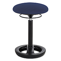 Safco Twixt Desk Height Ergonomic Stool, Supports Up to 250 lb, 22.5" Seat Height, Blue Seat, Black Base (3000BU)