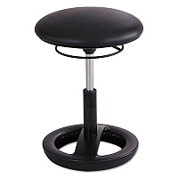 Safco Twixt Desk Height Ergonomic Stool, Supports Up to 250 lb, 22.5" Seat Height, Black Seat, Black Base (3000BV)