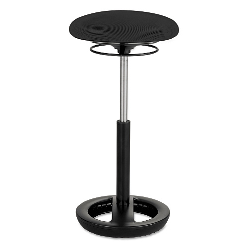 Safco Twixt Extended-Height Ergonomic Chair, Supports Up to 250 lb, 22" to 32" Seat Height, Black Seat, Black Base (3001BL)