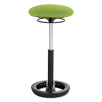 Safco Twixt Extended-Height Ergonomic Chair, Supports 250 lb, 22" to 32" Seat Height, Green Seat, Black Base (3001GN)