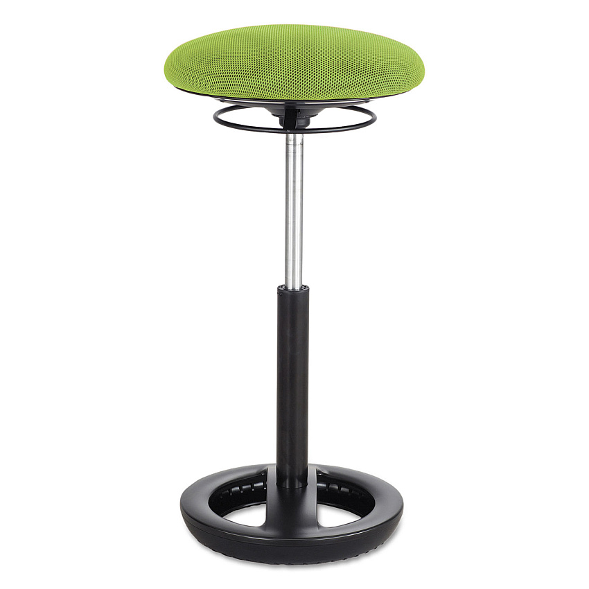 Safco Twixt Extended-Height Ergonomic Chair, Supports 250 lb, 22" to 32" Seat Height, Green Seat, Black Base (3001GN)