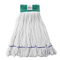 Rubbermaid Commercial Rough Floor Mop Head, Medium, Cotton/Synthetic, White, 12/Carton (T255)