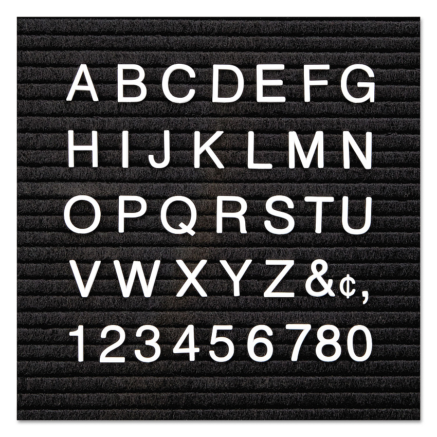 Quartet Character Sets, Pin, White, 1"h, 300/Set (4423)