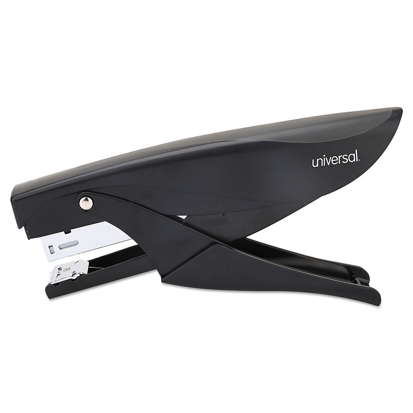 Universal Deluxe Plier Stapler, 20-Sheet Capacity, 0.25" Staples, 1.75" Throat, Black (UNV43108)