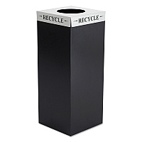 Safco Square-Fecta Lid, Recycle, 15.5w x 15.5d x 3h, Silver (2990RE)