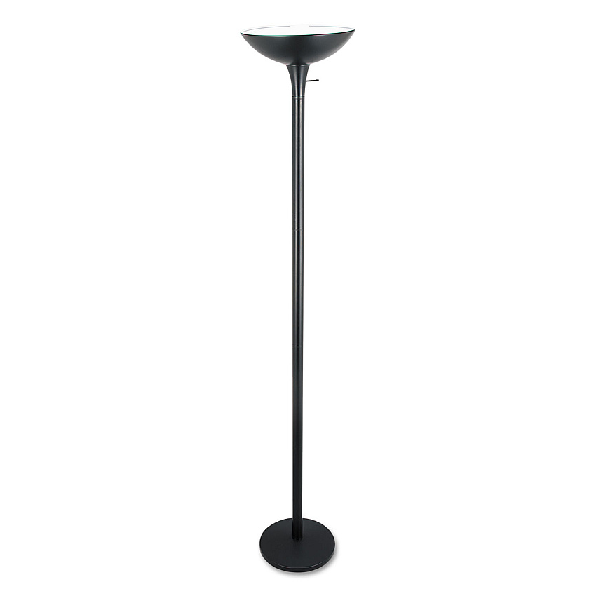 Alera Torchier Floor Lamp, 12.5w x 12.5d x 72h, Matte Black (ALELMPF52B)