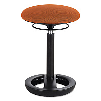 Safco Twixt Desk Height Ergonomic Stool, Supports Up to 250 lb, 22.5" Seat Height, Orange Seat, Black Base (3000OR)