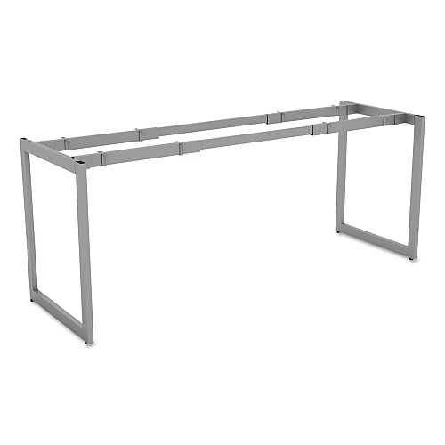 Alera Open Office Desk Series Adjustable O-Leg Desk Base, 47.25 to 70.78w x 23.63d x 28.5h, Silver (ALELSTB24GR)