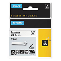 DYMO Rhino Permanent Vinyl Industrial Label Tape, 0.37