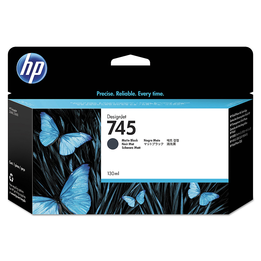 HP 745, (F9J99A) Matte Black Original Ink Cartridge