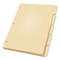 Oxford Write-On Tab Dividers, 5-Tab, 11 x 8.5, Manila, 20 Sets (13V)