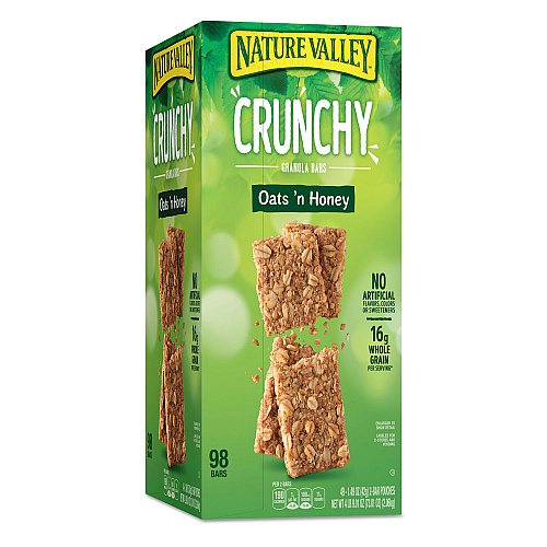 Nature Valley Granola Bars, Oats and Honey, 1.5 oz Bar, 49/Carton (827622)