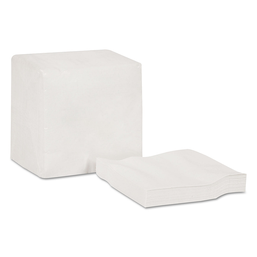 Advanced Beverage Napkins, 2-ply, 9.25" X 9.25", Poly-pack, White, 6000/carton