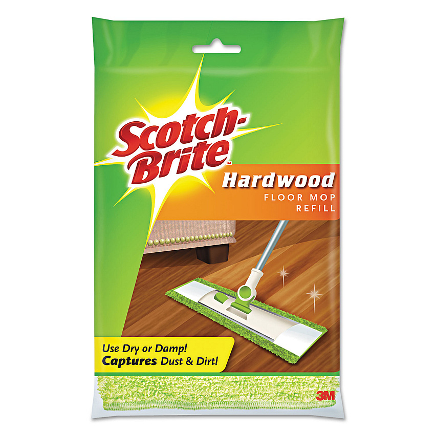 Scotch-Brite Hardwood Floor Mop Refill, Microfiber MicroFiber - 1 Each (M005R)