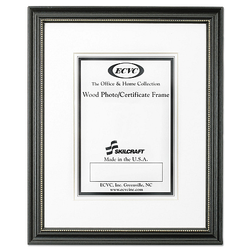 AbilityOne 7105014246489, SKILCRAFT Black Frames, Certificate/Photo, 10 x 14, 6/Carton