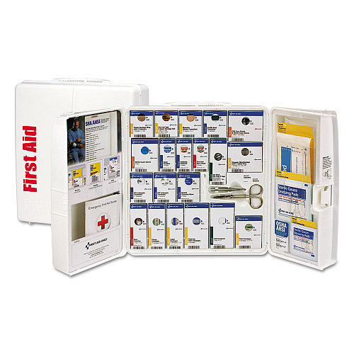 First Aid Only ANSI 2021 SmartCompliance General Business First Aid Station, 50 People, 202 Pieces, Plastic Case (90580021)
