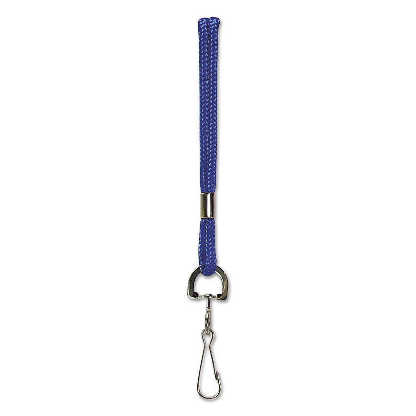 SICURIX Rope Lanyard, Metal Hook Fastener, 36" Long, Nylon, Blue (68903)