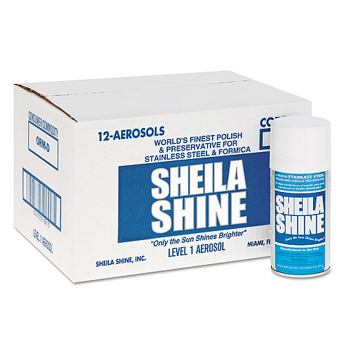 Sheila Shine Stainless Steel Cleaner and Polish, 10 oz Aerosol Spray, 12/Carton (1CT)