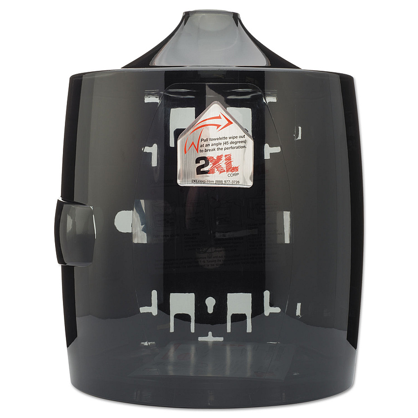 2XL Contemporary Wall Mount Wipe Dispenser, 11 x 11 x 13, Smoke Gray (L80)