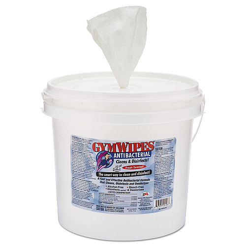 2XL Antibacterial Gym Wipes, 6 x 8, 700 Wipes/Bucket, 2 Buckets/Carton (L100)