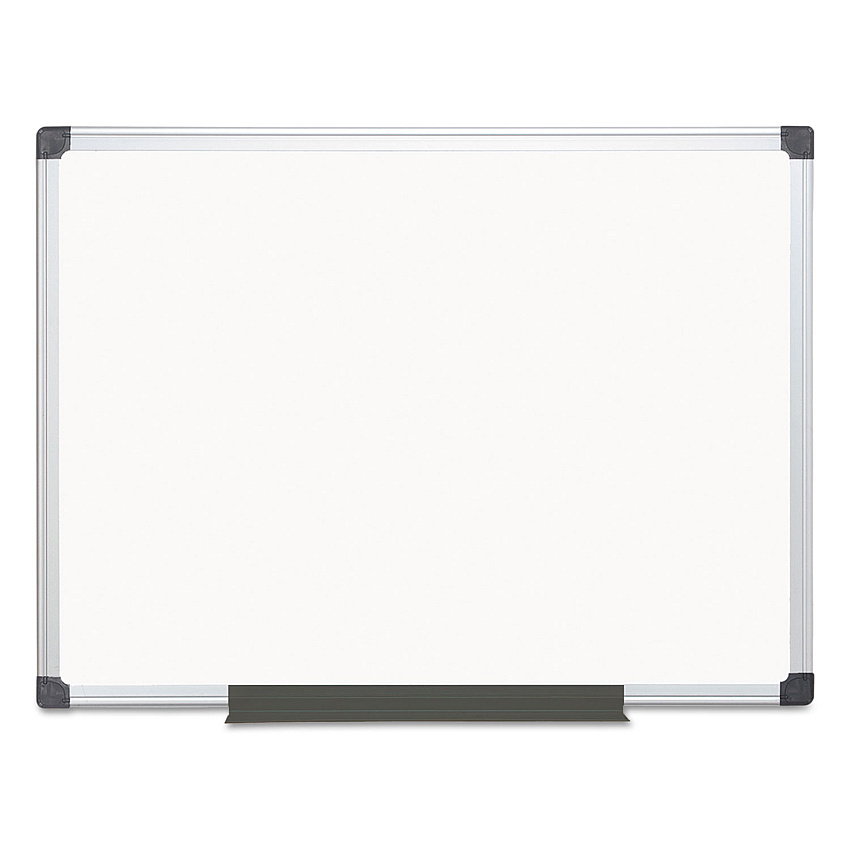 MasterVision Value Lacquered Steel Magnetic Dry Erase Board, 48 x 36, White Surface, Silver Aluminum Frame (MA0507170)