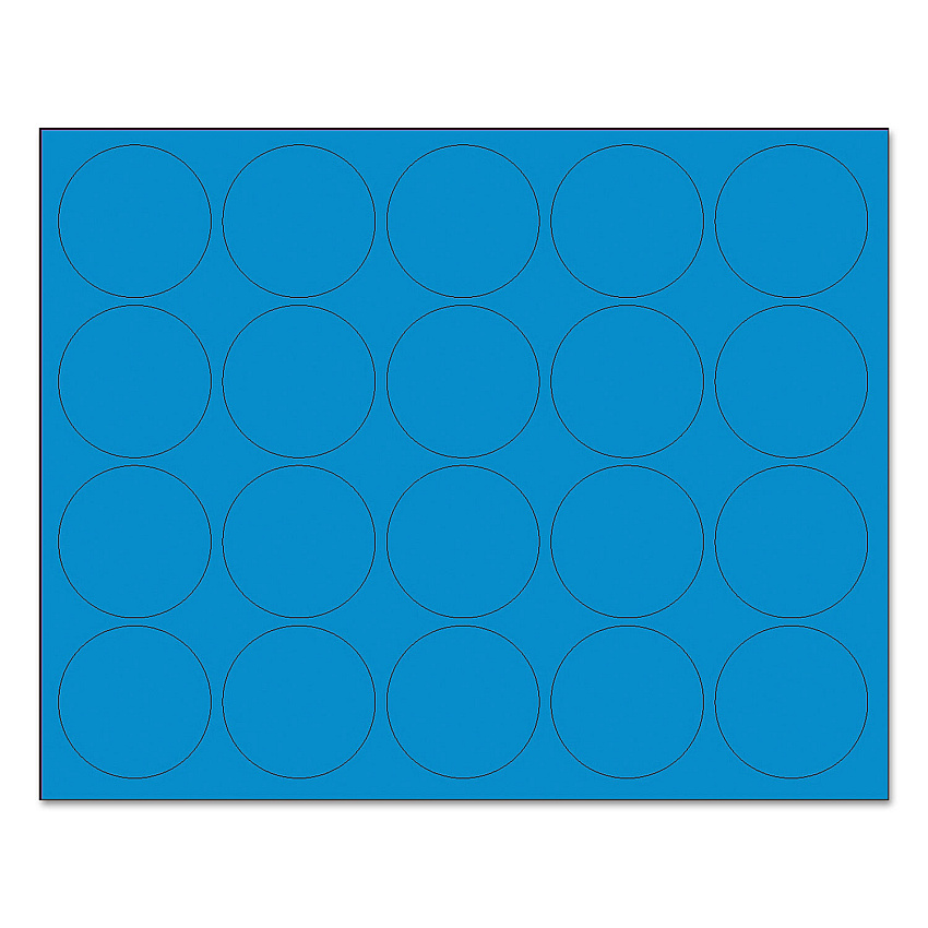 MasterVision Interchangeable Magnetic Board Accessories, Circles, 0.75" Diameter, Blue, 20/Pack (FM1601)