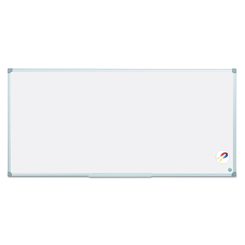 MasterVision Earth Gold Ultra Magnetic Dry Erase Boards, 96 x 48, White Surface, Silver Aluminum Frame (MA2107790)