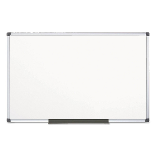 MasterVision Value Melamine Dry Erase Board, 48 x 96, White Surface, Silver Aluminum Frame (MA2112170MV)