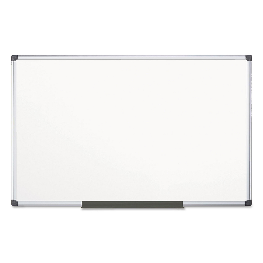 MasterVision Value Melamine Dry Erase Board, 48 x 96, White Surface, Silver Aluminum Frame (MA2112170MV)
