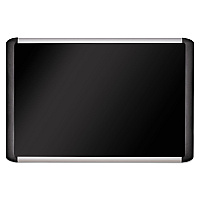 MasterVision Soft-touch Bulletin Board, 48 x 36, Black Fabric Surface, Aluminum/Black Aluminum Frame (MVI050301)