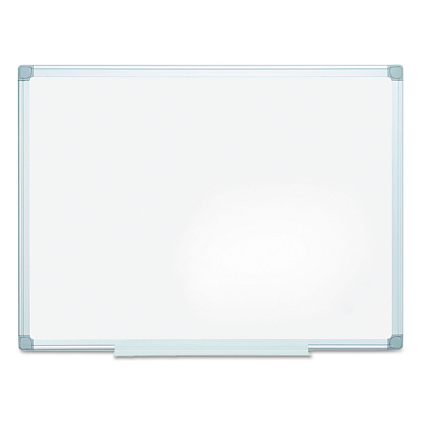 MasterVision Earth Silver Easy-Clean Dry Erase Board, Reversible, 48 x 36, White Surface, Silver Aluminum Frame (MA0500790)