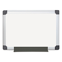 MasterVision Value Melamine Dry Erase Board, 18 x 24, White Surface, Silver Aluminum Frame (MA0212170MV)