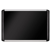 MasterVision Soft-touch Bulletin Board, 36 x 24, Black Fabric Surface, Aluminum/Black Aluminum Frame (MVI030301)