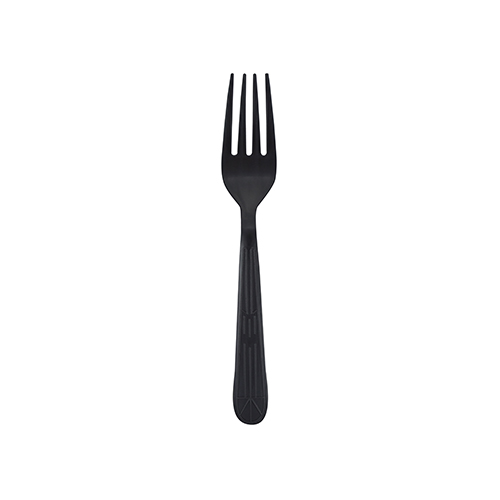 Heavy Weight Polypropylene Individually Wrapped Fork, Black (1000 Per Case), Case Of 1000 (CPPHWFKIWE1)
