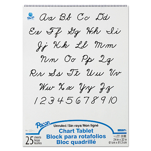 Pacon Chart Tablets, Unruled, 24 x 32, White, 25 Sheets (74510)