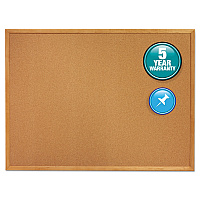Quartet Classic Series Cork Bulletin Board, 24 x 18, Oak Finish Frame (301)