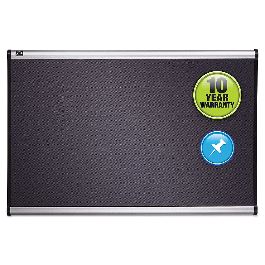 Quartet Prestige Gray Diamond Mesh Bulletin Board, 36 x 24, Gray Surface, Silver Aluminum/Plastic Frame (B443A)