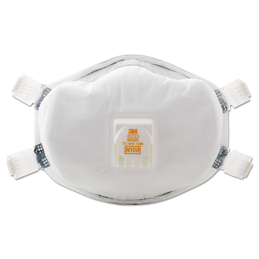3M Particulate Respirator 8233, N100, Standard Size, 20/Carton (8233CT)