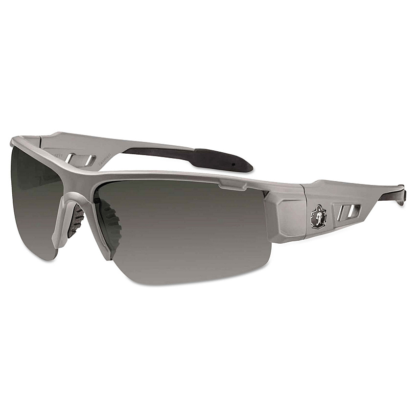 ergodyne Skullerz Dagr Safety Glasses, Matte Gray Frame/Smoke Lens, Nylon/Polycarb (52130)